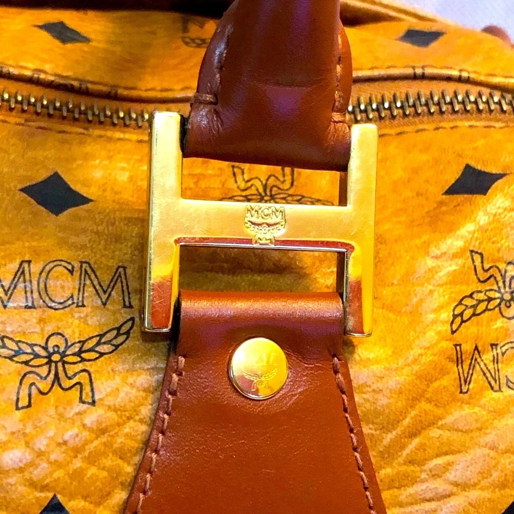 MCM Boston Leather Vintage Boston Shoulder Bag